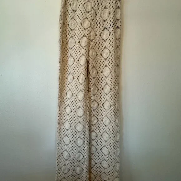NWT! Revolve - Andrea Iyamah Hira Crochet Pants in XS (chalk) - Picture 2 of 11